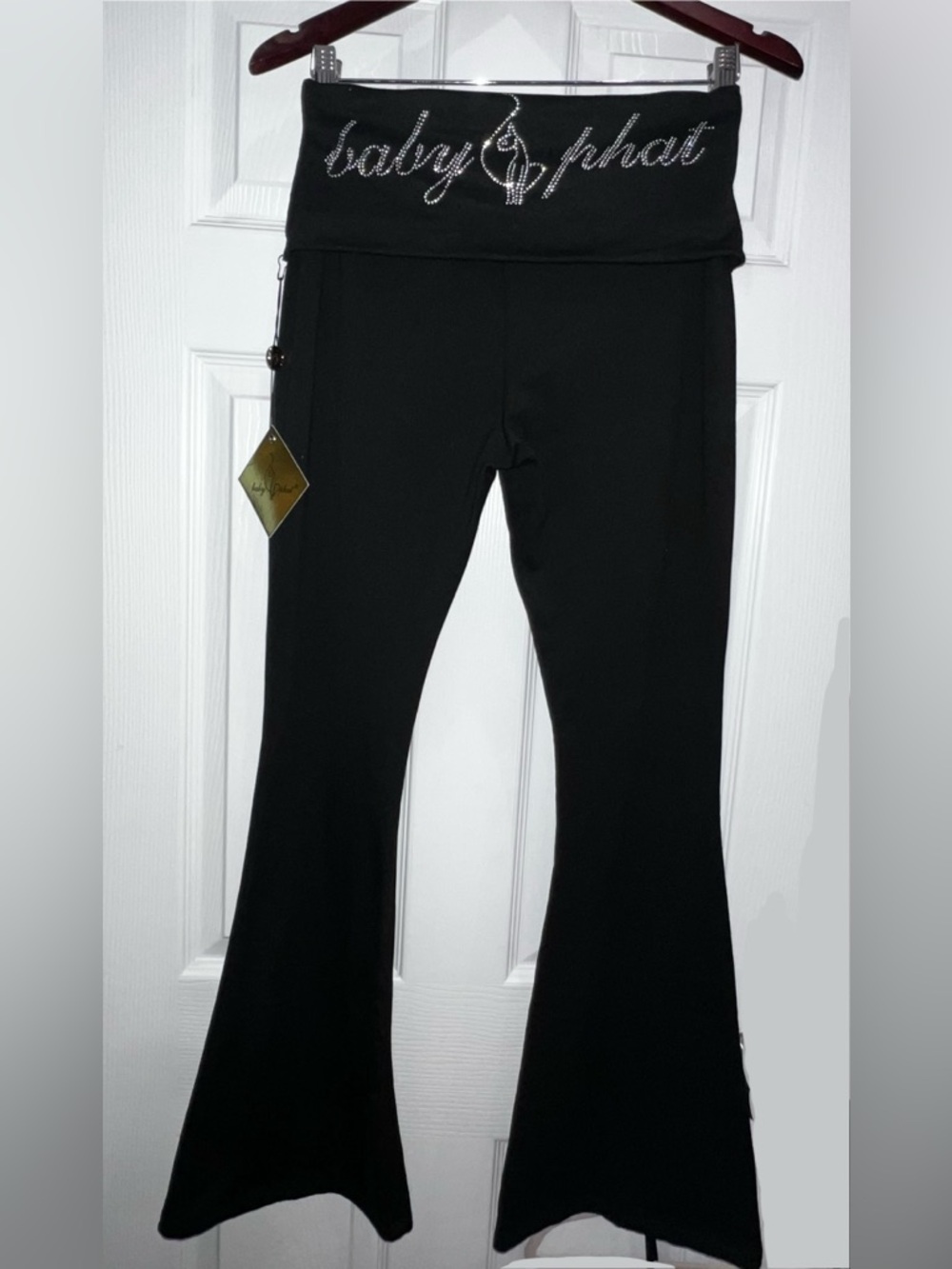 Baby Phat Flare Leggings Size Medium Fold over